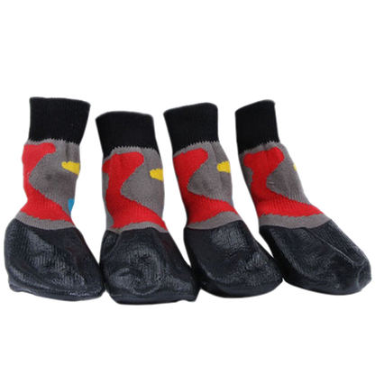 Botas negras impermeables para perros Zapatos para mascotas Botines de nieve para perros
