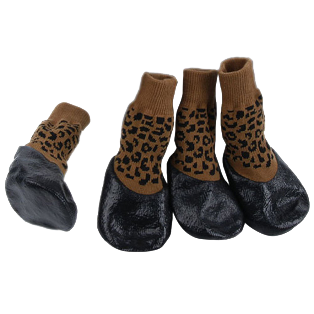 Botas negras impermeables para perros Zapatos para mascotas Botines de nieve para perros