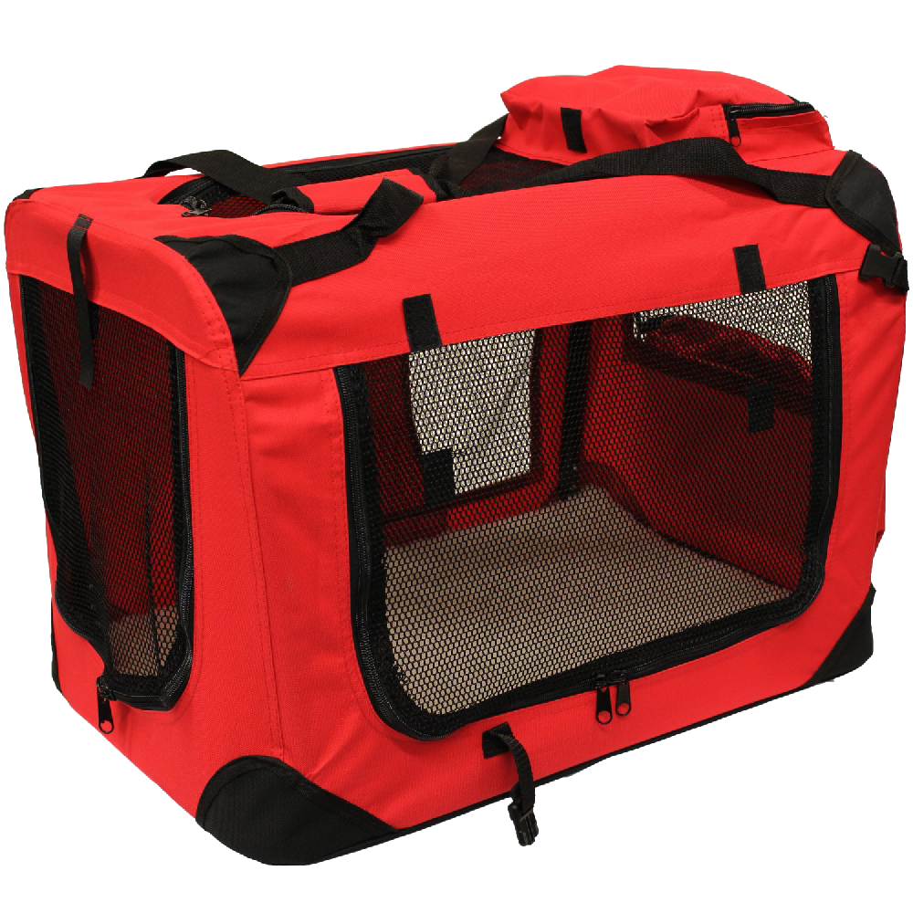 Transportín ligero Mool para mascotas con colchón de forro polar y bolsa para alimentos