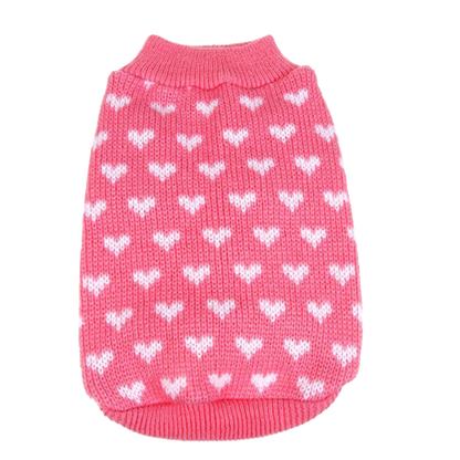 Silvercell Pets Ropa para Perros Cachorros Abrigo de Suéter de Punto Corazoncito