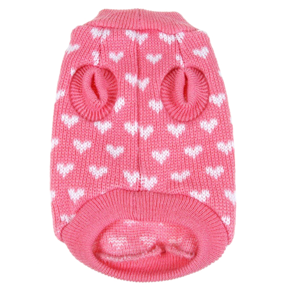 Silvercell Pets Ropa para Perros Cachorros Abrigo de Suéter de Punto Corazoncito