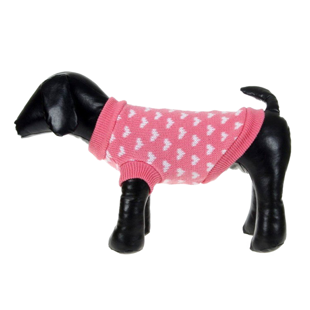 Silvercell Pets Ropa para Perros Cachorros Abrigo de Suéter de Punto Corazoncito