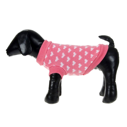 Silvercell Pets Ropa para Perros Cachorros Abrigo de Suéter de Punto Corazoncito