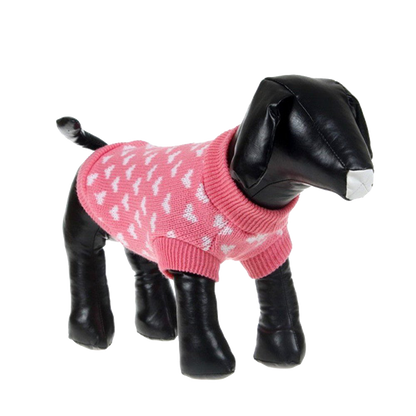 Silvercell Pets Ropa para Perros Cachorros Abrigo de Suéter de Punto Corazoncito